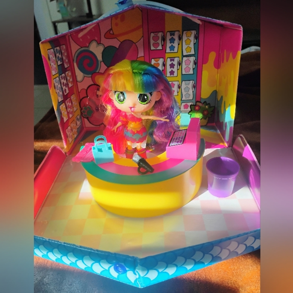 Decora Girlz Sticker Store Playset And Doll W/Accessories